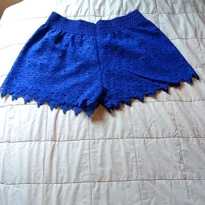 Blue New Mix "Lace" Shorts